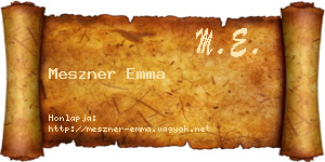 Meszner Emma névjegykártya